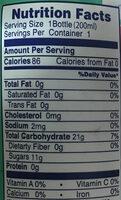 Ramune Nutrition Label