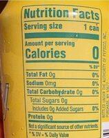 Bubly Nutrition Label