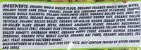 Organic Bread Ingredients