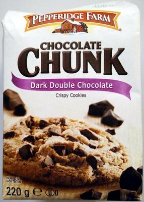 Chocolate Chunk Dark Double Chocolate Crispy Cookies