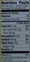 Variety Pack Nutrition Label