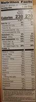 Oat Crunch Cinnamon Cheerios Nutrition Label