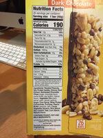 Chewy Bars Peanut Butter Dark Chocolate Nutrition Label