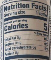 Sparkling Ice Berry Lemonade Nutrition Label
