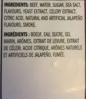 Jack Links Beef Jerky 80G Jalapeno (12) Ingredients