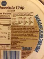 Pillsbury Chocolate Chip Cookie Dough Ingredients