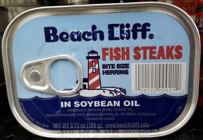 Fish Steaks Bite Size Herrings In Soybean Oil