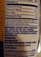 Kraft Mild Cheddar Ingredients