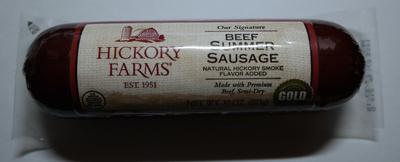 Hickory Farms Our Signature Beef Summer Sausage Natural Hickory Smoke Flavor Added Made With Premium Beef, Semi-Dry