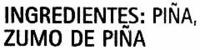 Pia En Rodajas Ingredients