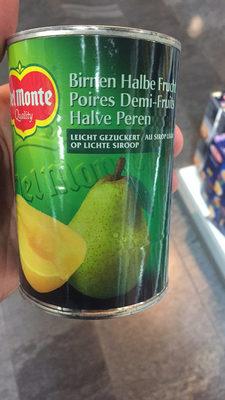 Poires Demi-Fruits : Au Sirop Lger
