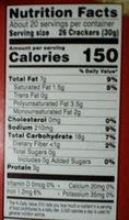 Cheez-It White Cheddar Nutrition Label