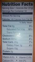 Peanut Butter Chip Chewy Granola Bars Report Card
