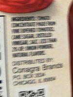 Tomato Ketchup Ingredients