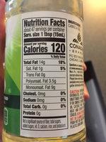 Canola Oil Nutrition Label