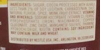 Chocolat Ingredients