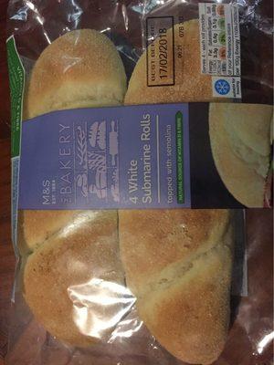 4 White Submarine Rolls