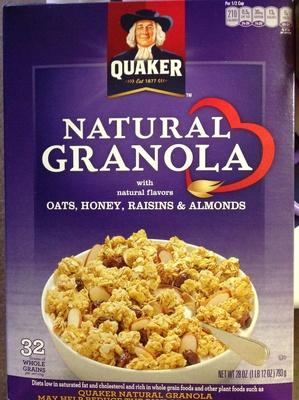 Quaker Simply Granola Oats/Honey/Raisins/Almond 28 Ounce Paper Box