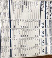 Quaker Oatmeal Nutrition Label
