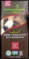 Natural Dark Chocolate With Raspberries Report Card