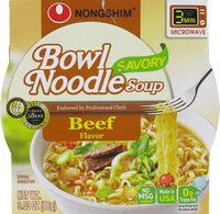 Beef Flavor Bowl Noodle Soup Report Card