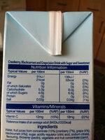 Ocean Spray Cranberry Blackcurrant Nutrition Label