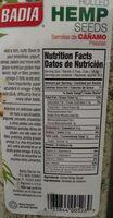 Hulled Seeds Nutrition Label