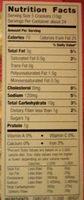 Wheat Round Crackers Nutrition Label