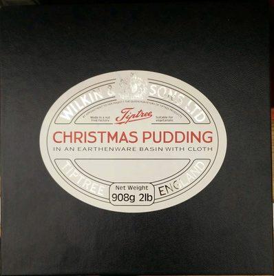 Christmas Pudding In An Earthware Basin With Cloth