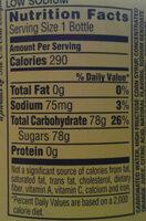 MelloYello Citrus Flavored Soda Nutrition Label
