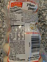 Plain Bagles Nutrition Label
