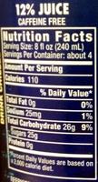 Sparkling Citrus Beverage With Natural Pulp Nutrition Label