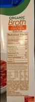 Organic Free-Range Chicken Broth Nutrition Label