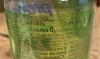 Kiwi Strawberry Water Beverage 20 Fluid Ounce Bottle Nutrition Label