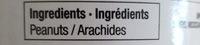 Beurre D'arachide Crmeux Naturel  100 % Ingredients