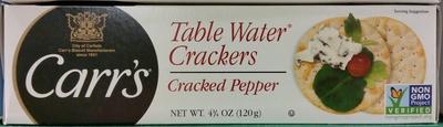 Table Water Crackers Cracked Pepper