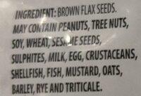 Life Smart Whole Brown Flax Seeds Ingredients