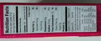 Thai Sweet Chili Veggie Burger Nutrition Label