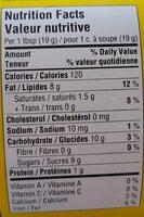 Tartinade Chocolat Noisette Nutrition Label