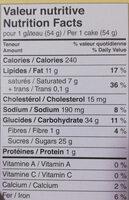 May West Cake - Special Edition - The Original Nutrition Label