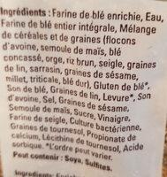 La Mie De L'artisan 12 Crales Ingredients