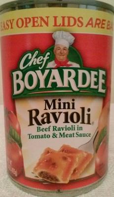 Mini Beef Ravioli In Tomato & Meat Sauce
