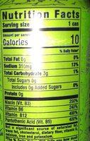 Monster Ultra Paradise Energy Drink Nutrition Label