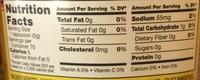 Beaver, Coney Island Hot Dog Mustard Nutrition Label