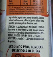 Cacahuate Vainilla Caramel Vivet Ingredients