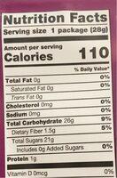 Freeze-Dried Cherry, Blueberry & Grape Fruit Blend Nutrition Label
