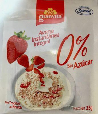 AVENA INSTANTANEA DE FRUTAS SIN AZUCAR