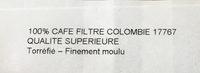 100% Colombian Coffee Ingredients