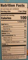 Granola Bars Nutrition Label