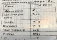 Kirkland Signature, Flavored Cashews, Dark Chocolate Toasted Coconut Nutrition Label
